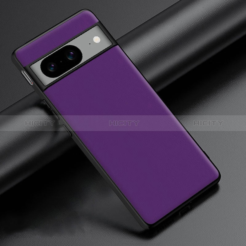 Coque Luxe Cuir Housse Etui S02 pour Google Pixel 8 5G Violet Plus