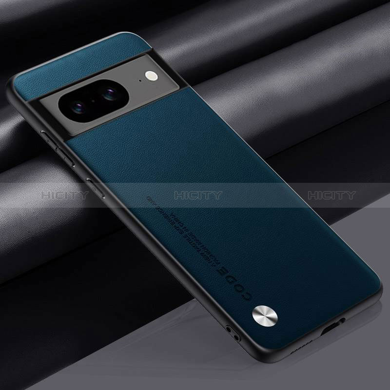 Coque Luxe Cuir Housse Etui S02 pour Google Pixel 8a 5G Bleu Plus