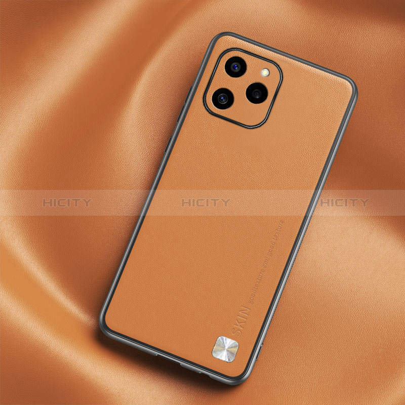 Coque Luxe Cuir Housse Etui S02 pour Huawei Honor 60 SE 5G Orange Plus