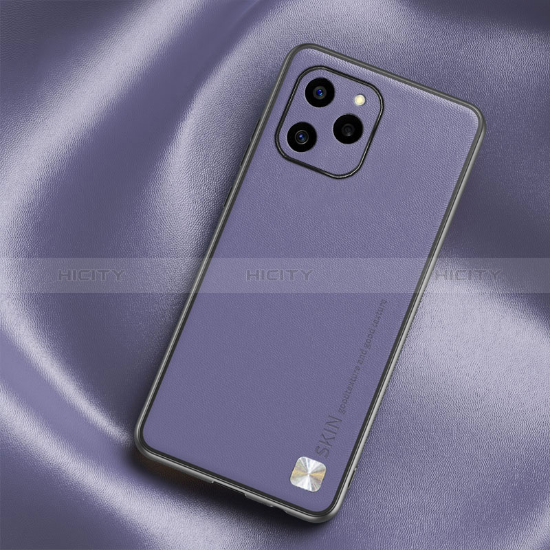 Coque Luxe Cuir Housse Etui S02 pour Huawei Honor 60 SE 5G Violet Clair Plus