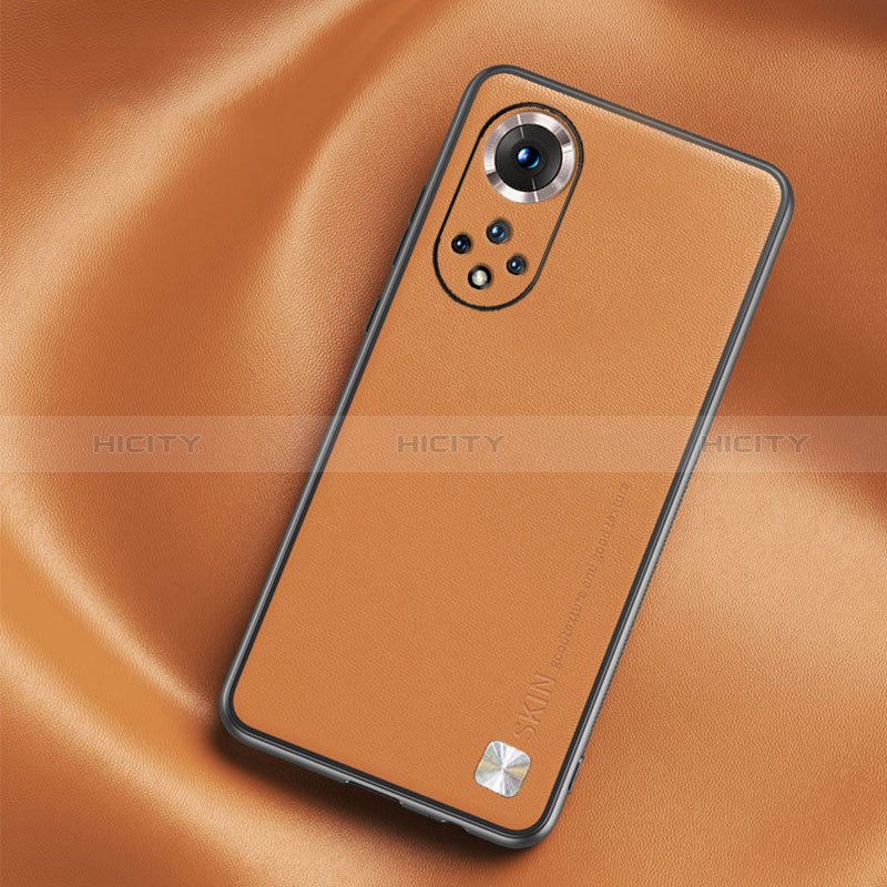 Coque Luxe Cuir Housse Etui S02 pour Huawei Nova 9 Pro Orange Plus