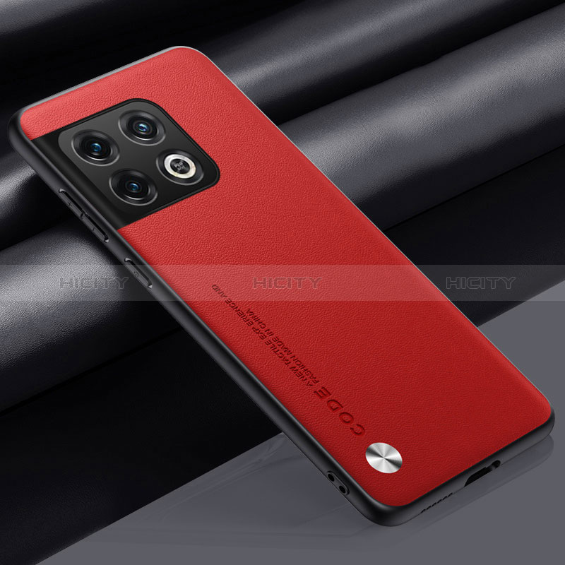 Coque Luxe Cuir Housse Etui S02 pour OnePlus 10 Pro 5G Rouge Plus