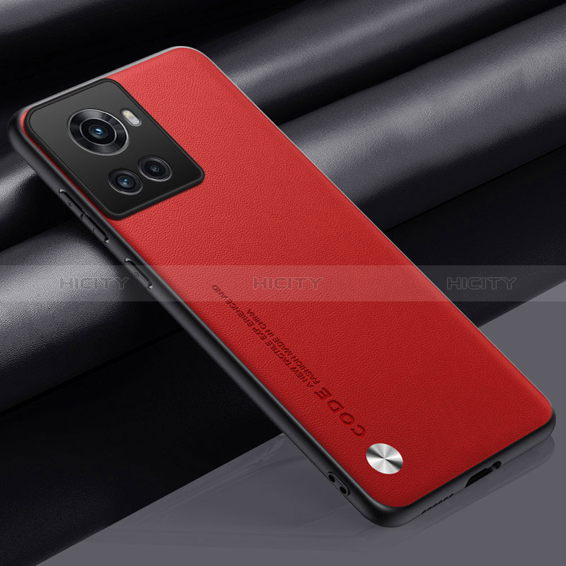 Coque Luxe Cuir Housse Etui S02 pour OnePlus 10R 5G Rouge Plus