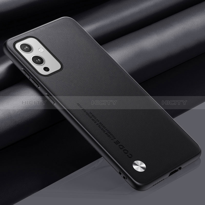 Coque Luxe Cuir Housse Etui S02 pour OnePlus 9 5G Noir Plus