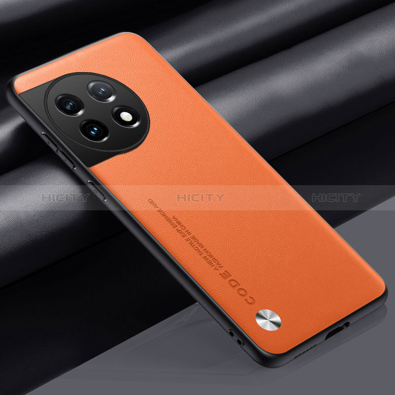 Coque Luxe Cuir Housse Etui S02 pour OnePlus Ace 2 5G Orange Plus