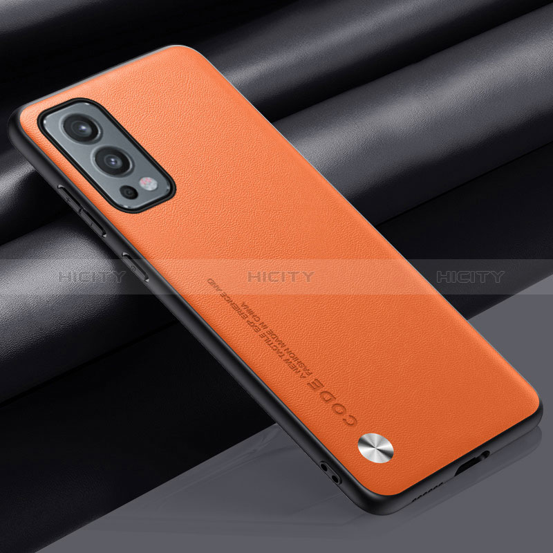 Coque Luxe Cuir Housse Etui S02 pour OnePlus Nord 2 5G Orange Plus