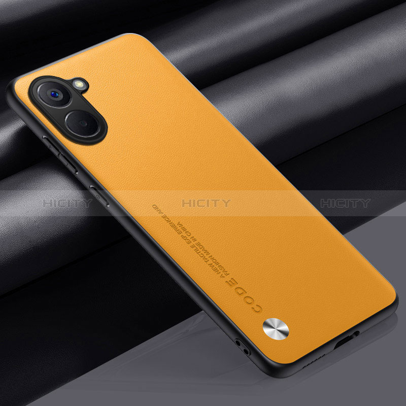 Coque Luxe Cuir Housse Etui S02 pour Realme V20 5G Jaune Plus