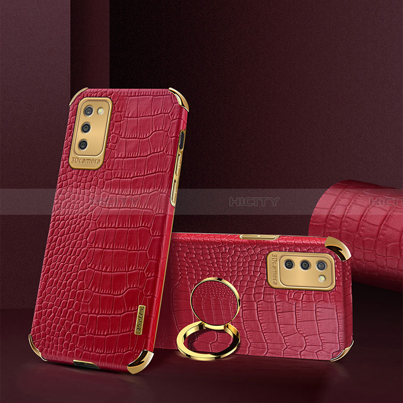 Coque Luxe Cuir Housse Etui S02 pour Samsung Galaxy F02S SM-E025F Rouge Plus