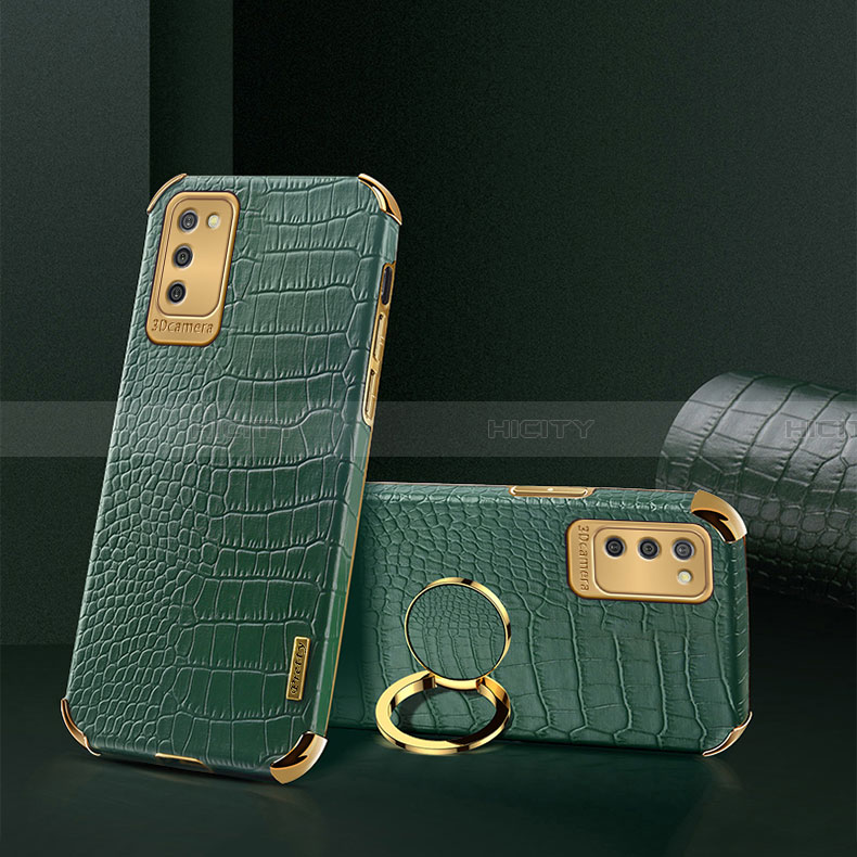 Coque Luxe Cuir Housse Etui S02 pour Samsung Galaxy F02S SM-E025F Vert Plus