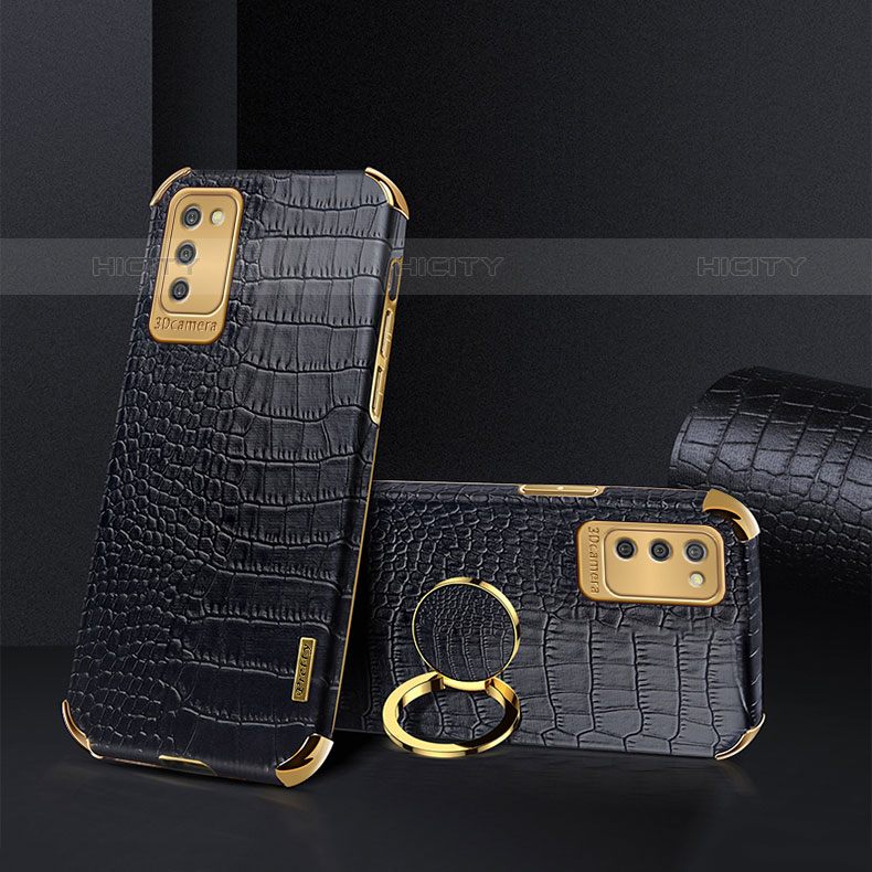 Coque Luxe Cuir Housse Etui S02 pour Samsung Galaxy M02s Noir Plus