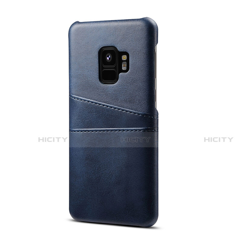 Coque Luxe Cuir Housse Etui S02 pour Samsung Galaxy S9 Bleu Plus