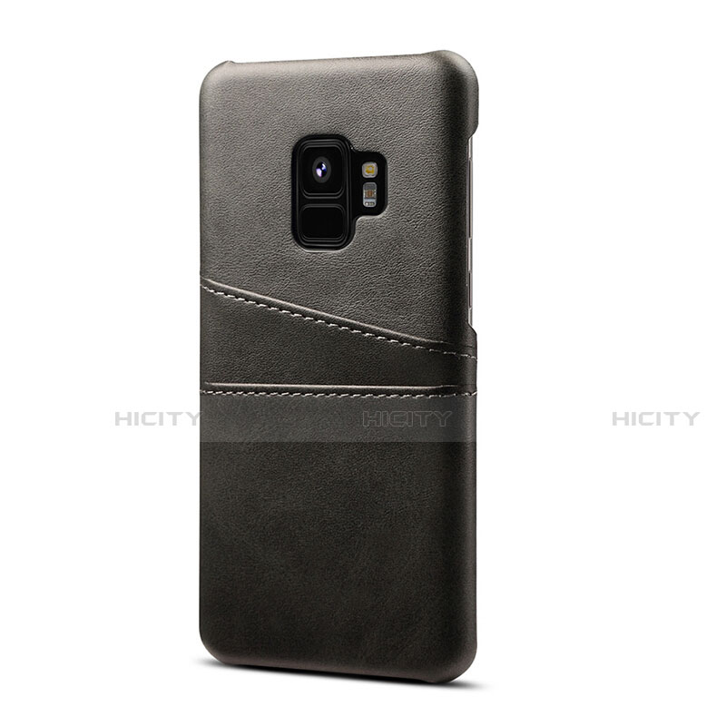 Coque Luxe Cuir Housse Etui S02 pour Samsung Galaxy S9 Noir Plus