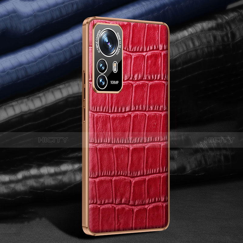 Coque Luxe Cuir Housse Etui S02 pour Xiaomi Mi 12 5G Rouge Plus