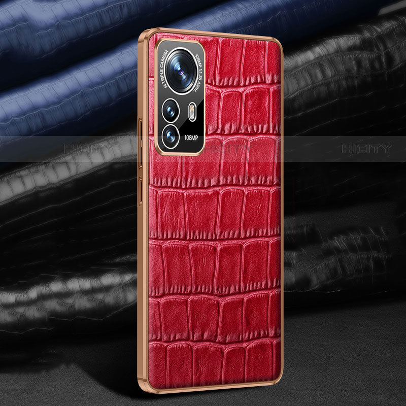 Coque Luxe Cuir Housse Etui S02 pour Xiaomi Mi 12 Pro 5G Rouge Plus