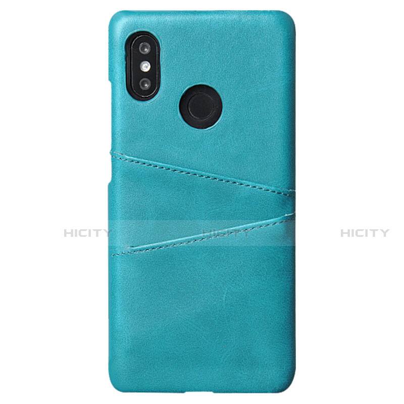 Coque Luxe Cuir Housse Etui S02 pour Xiaomi Mi 8 Cyan Plus