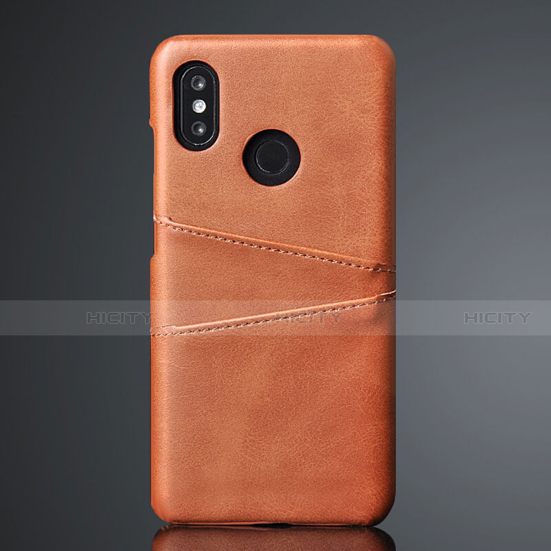 Coque Luxe Cuir Housse Etui S02 pour Xiaomi Mi 8 Marron Plus