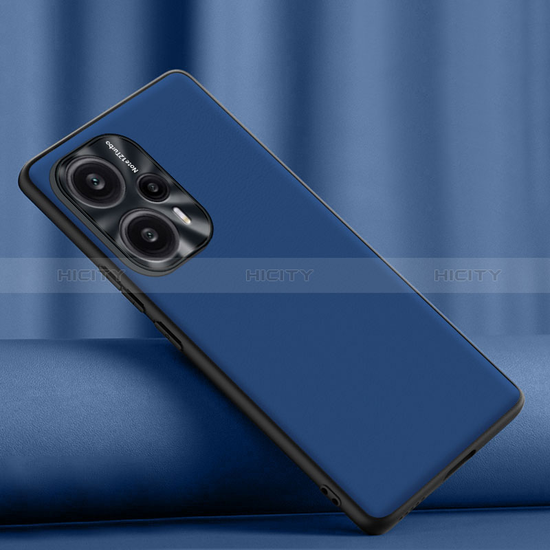 Coque Luxe Cuir Housse Etui S02 pour Xiaomi Poco F5 5G Bleu Plus