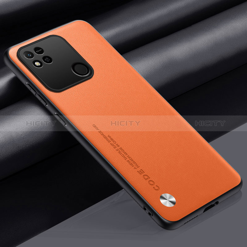 Coque Luxe Cuir Housse Etui S02 pour Xiaomi Redmi 9C NFC Orange Plus