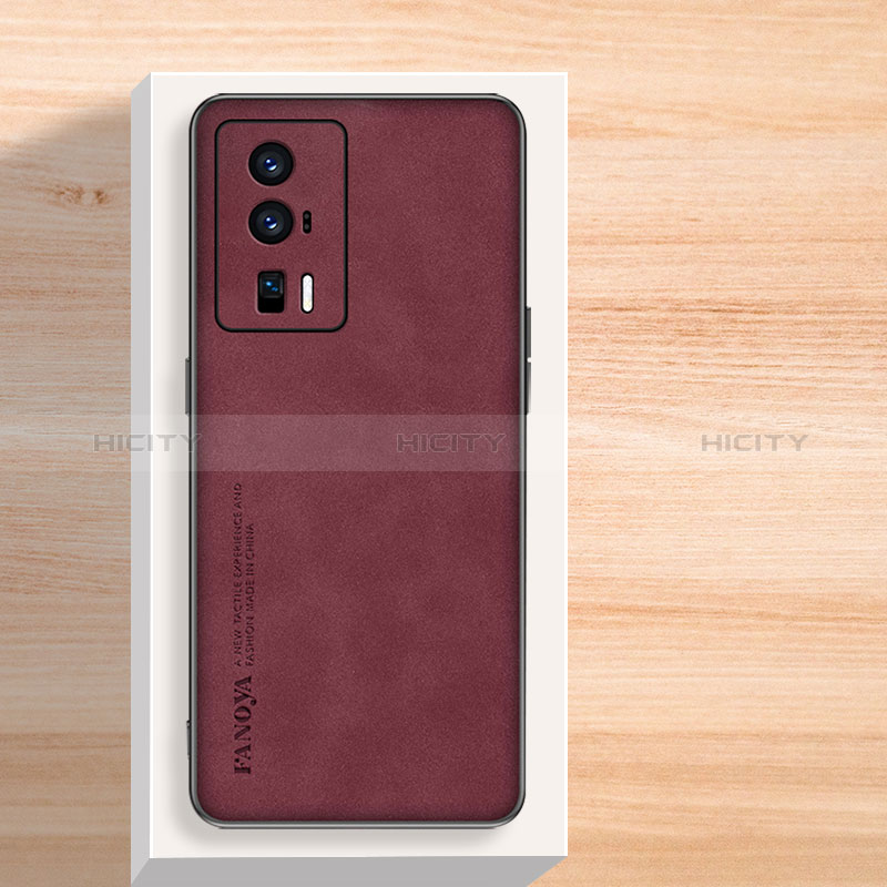 Coque Luxe Cuir Housse Etui S02 pour Xiaomi Redmi K60 5G Rouge Plus