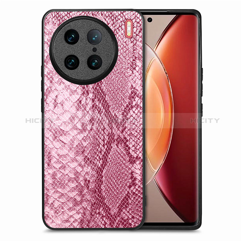 Coque Luxe Cuir Housse Etui S02D pour Vivo X90 Pro 5G Rose Plus