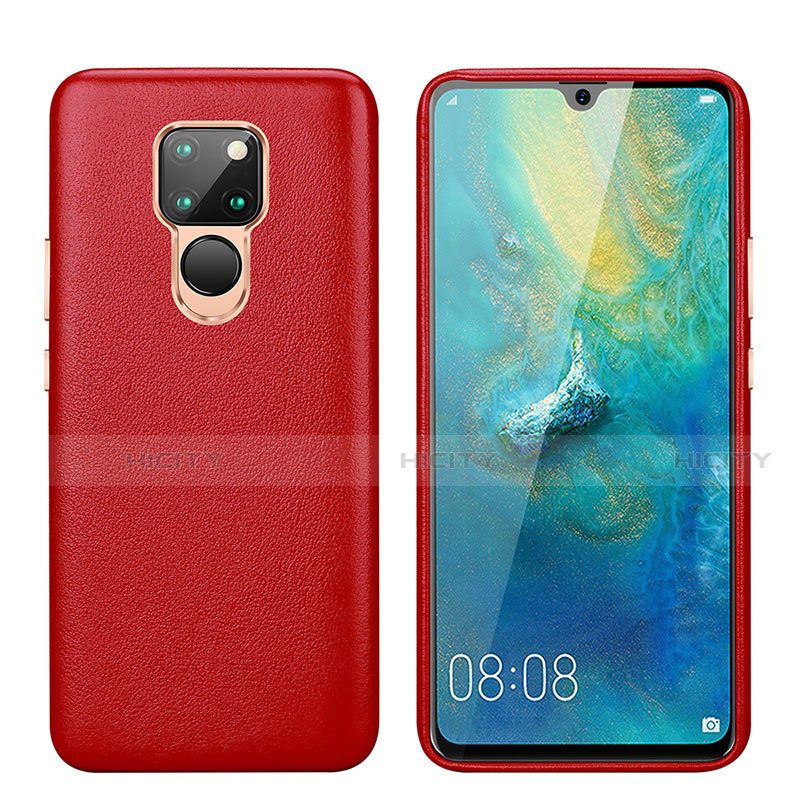 Coque Luxe Cuir Housse Etui S03 pour Huawei Mate 20 Rouge Plus