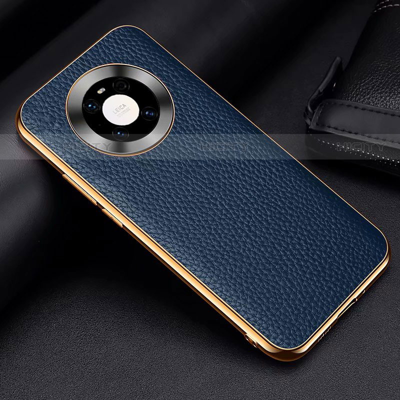 Coque Luxe Cuir Housse Etui S03 pour Huawei Mate 40E 4G Bleu Plus