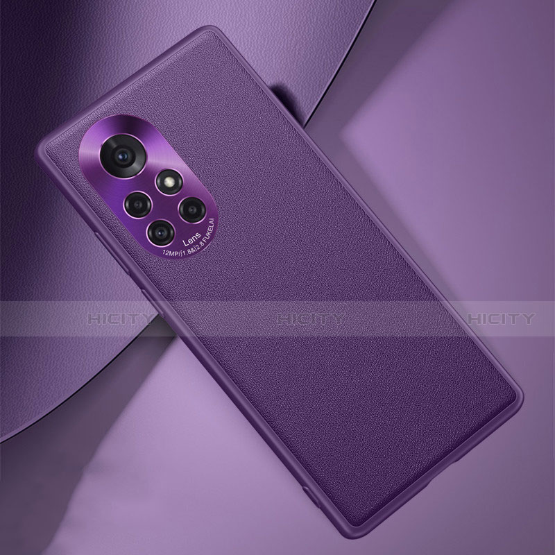 Coque Luxe Cuir Housse Etui S03 pour Huawei Nova 8 Pro 5G Violet Plus