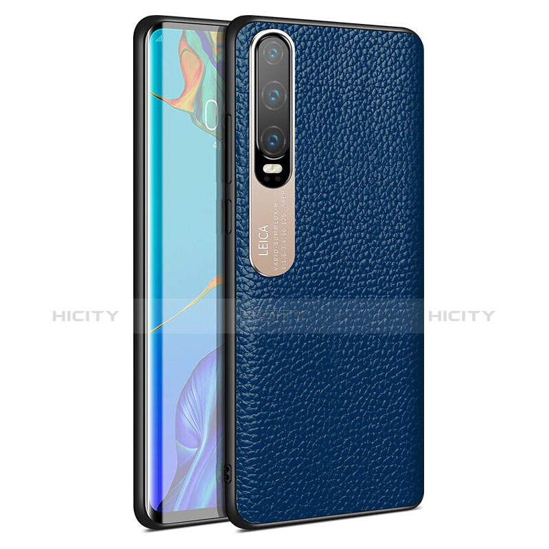 Coque Luxe Cuir Housse Etui S03 pour Huawei P30 Bleu Plus