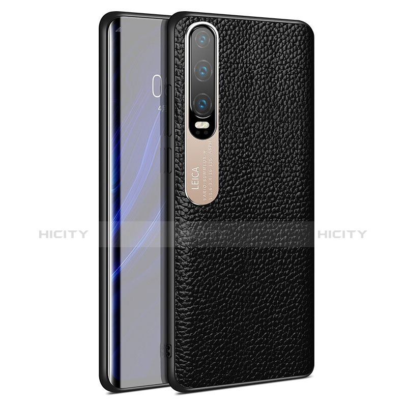 Coque Luxe Cuir Housse Etui S03 pour Huawei P30 Noir Plus