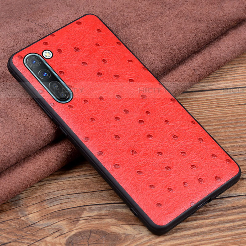 Coque Luxe Cuir Housse Etui S03 pour Oppo Find X2 Lite Rouge Plus