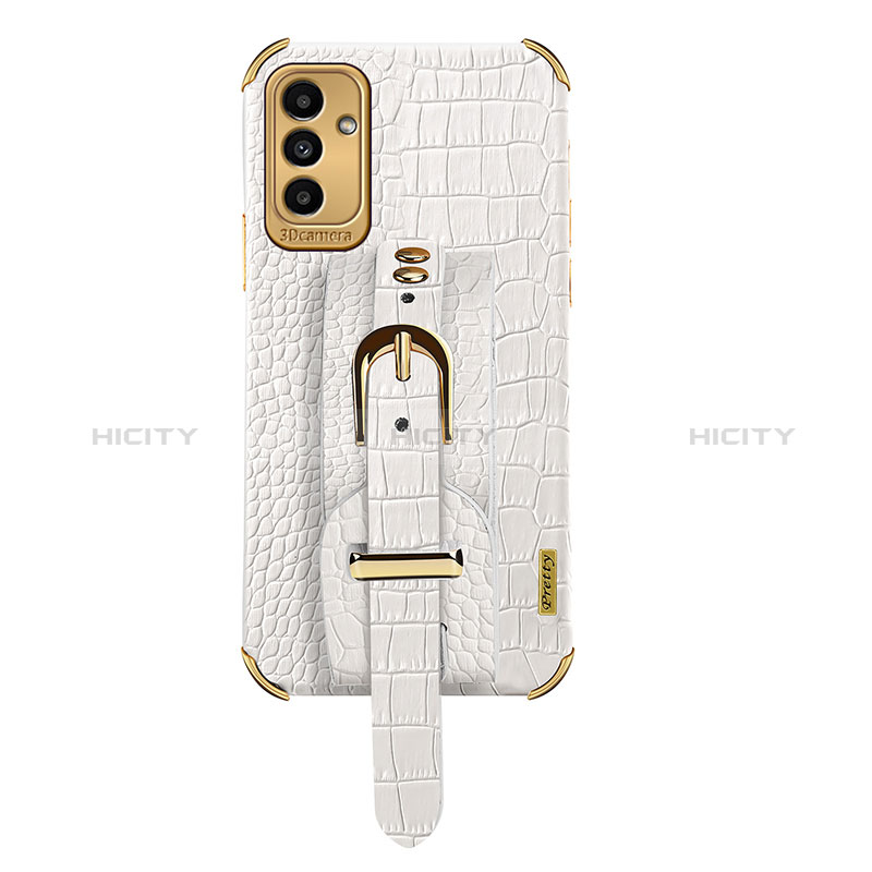 Coque Luxe Cuir Housse Etui S03 pour Samsung Galaxy A04s Blanc Plus