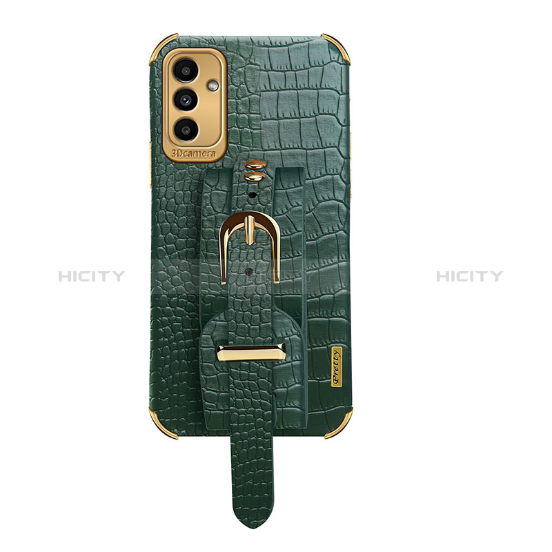 Coque Luxe Cuir Housse Etui S03 pour Samsung Galaxy A04s Vert Plus