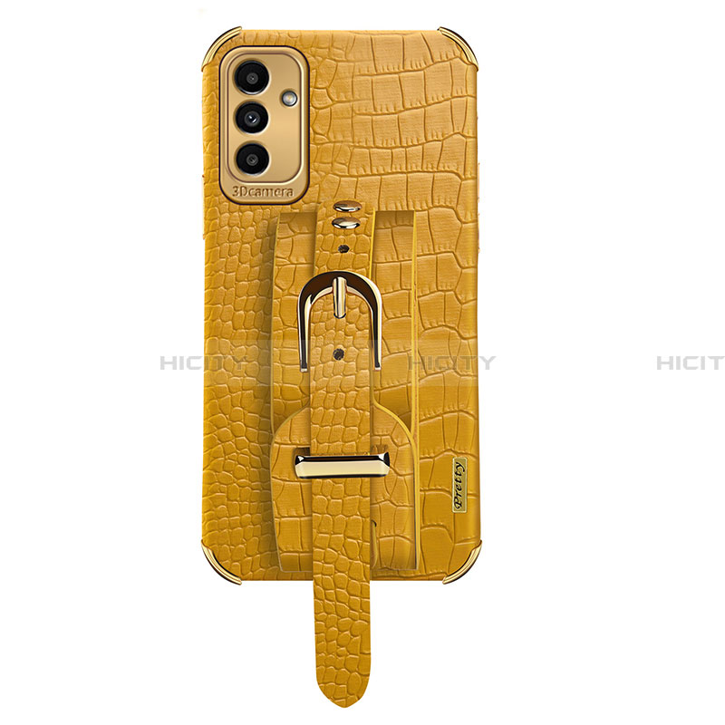 Coque Luxe Cuir Housse Etui S03 pour Samsung Galaxy A13 5G Jaune Plus