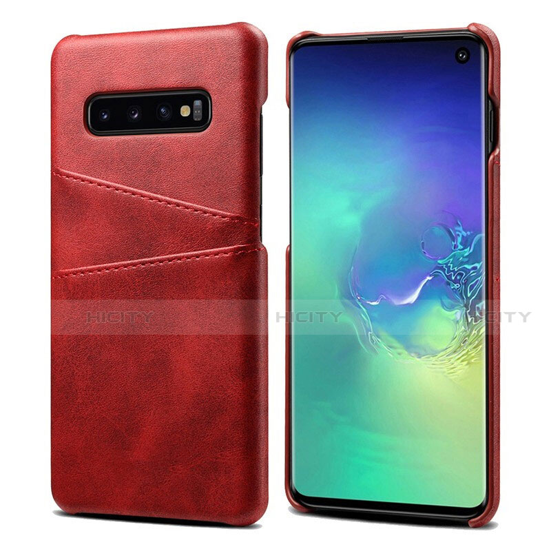 Coque Luxe Cuir Housse Etui S03 pour Samsung Galaxy S10 5G Rouge Plus