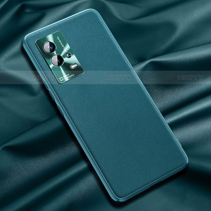 Coque Luxe Cuir Housse Etui S03 pour Vivo iQOO 8 5G Vert Plus