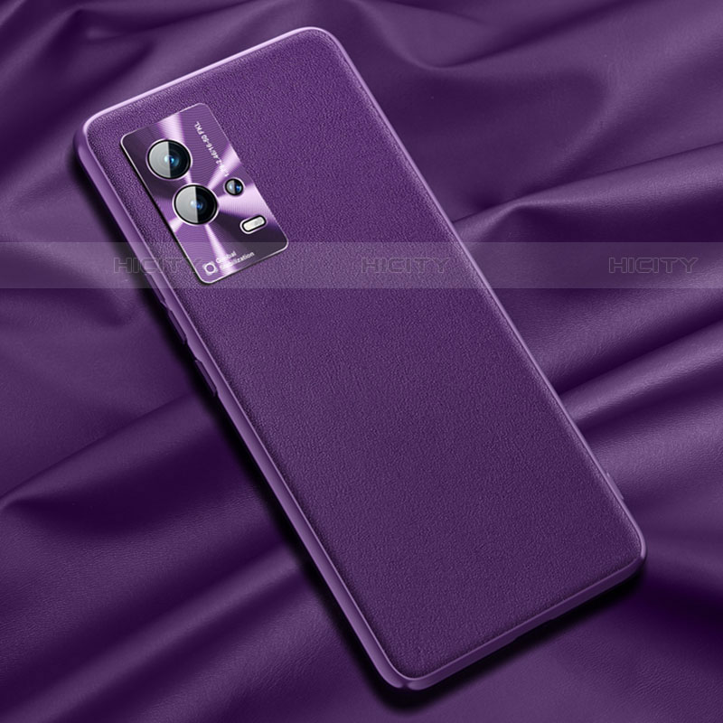 Coque Luxe Cuir Housse Etui S03 pour Vivo iQOO 8 5G Violet Plus