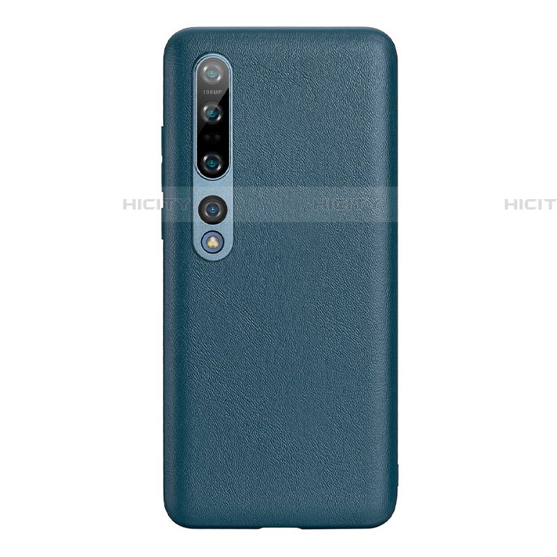 Coque Luxe Cuir Housse Etui S03 pour Xiaomi Mi 10 Pro Vert Plus