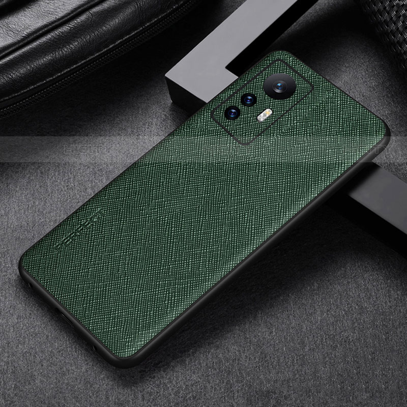 Coque Luxe Cuir Housse Etui S03 pour Xiaomi Mi 12S Pro 5G Vert Plus