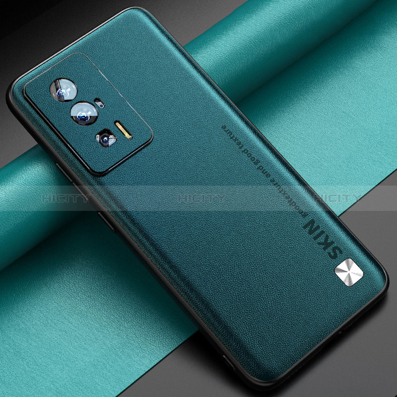 Coque Luxe Cuir Housse Etui S03 pour Xiaomi Poco F5 Pro 5G Vert Plus