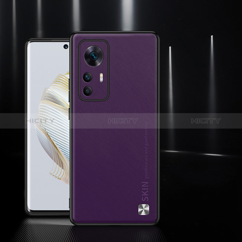 Coque Luxe Cuir Housse Etui S03 pour Xiaomi Redmi K50 Ultra 5G Violet Plus