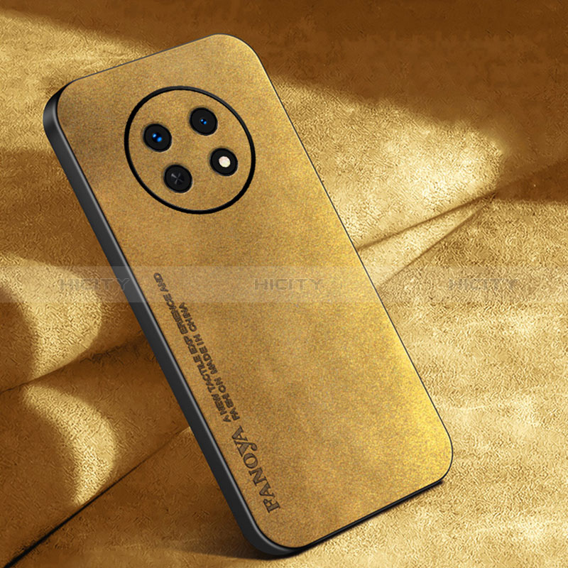 Coque Luxe Cuir Housse Etui S04 pour Oppo A2 Pro 5G Jaune Plus