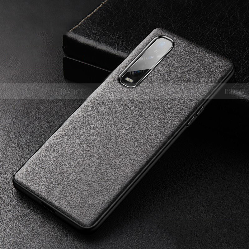 Coque Luxe Cuir Housse Etui S04 pour Oppo Find X2 Pro Noir Plus