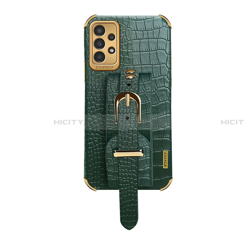 Coque Luxe Cuir Housse Etui S04 pour Samsung Galaxy A13 4G Vert Plus