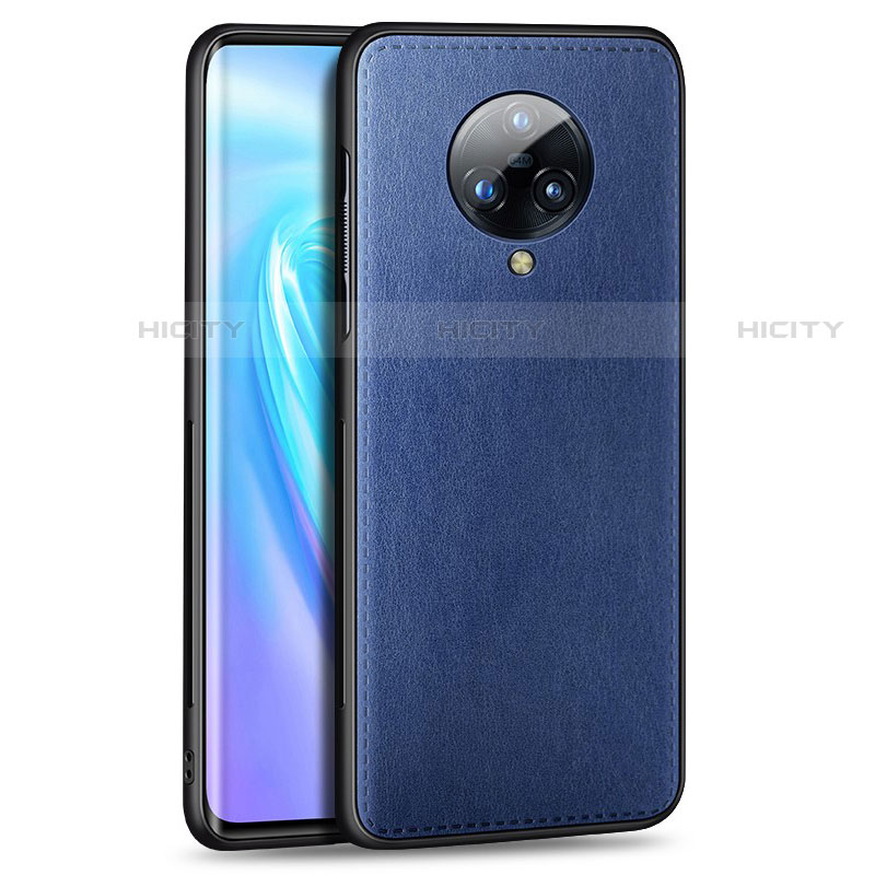 Coque Luxe Cuir Housse Etui S04 pour Vivo Nex 3 Bleu Plus