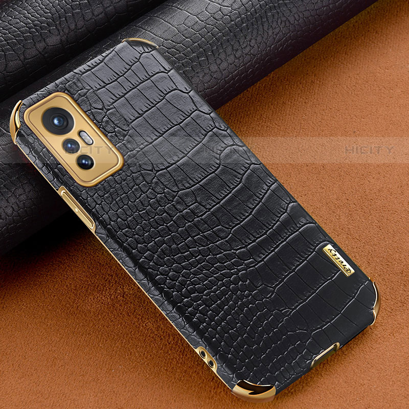 Coque Luxe Cuir Housse Etui S04 pour Xiaomi Mi 12 Pro 5G Noir Plus