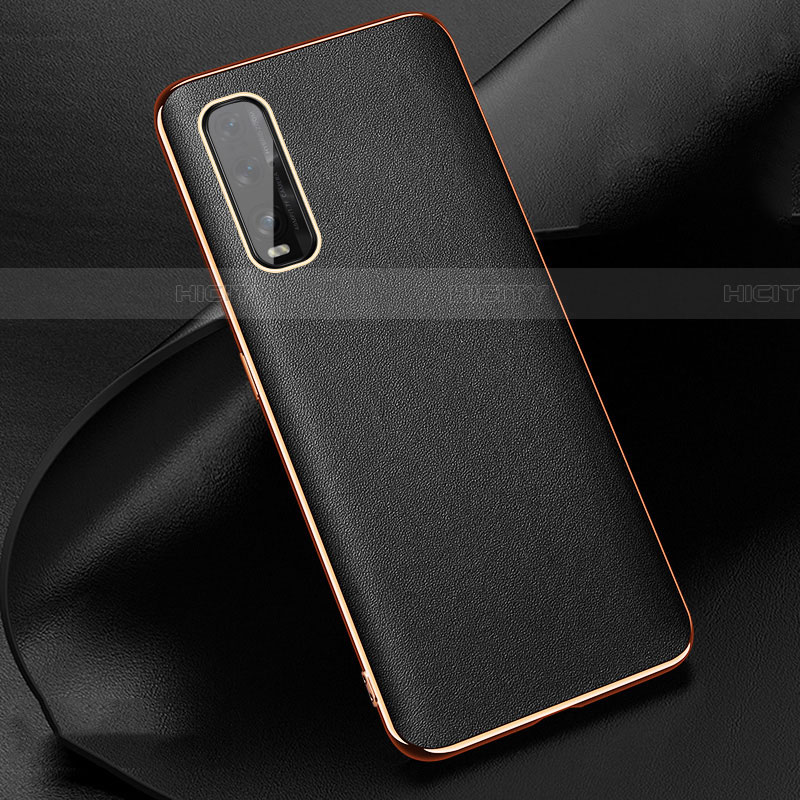 Coque Luxe Cuir Housse Etui S05 pour Oppo Find X2 Noir Plus