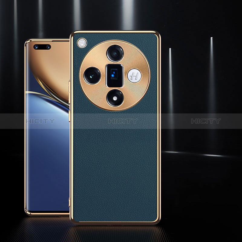 Coque Luxe Cuir Housse Etui S05 pour Oppo Find X7 5G Bleu Plus