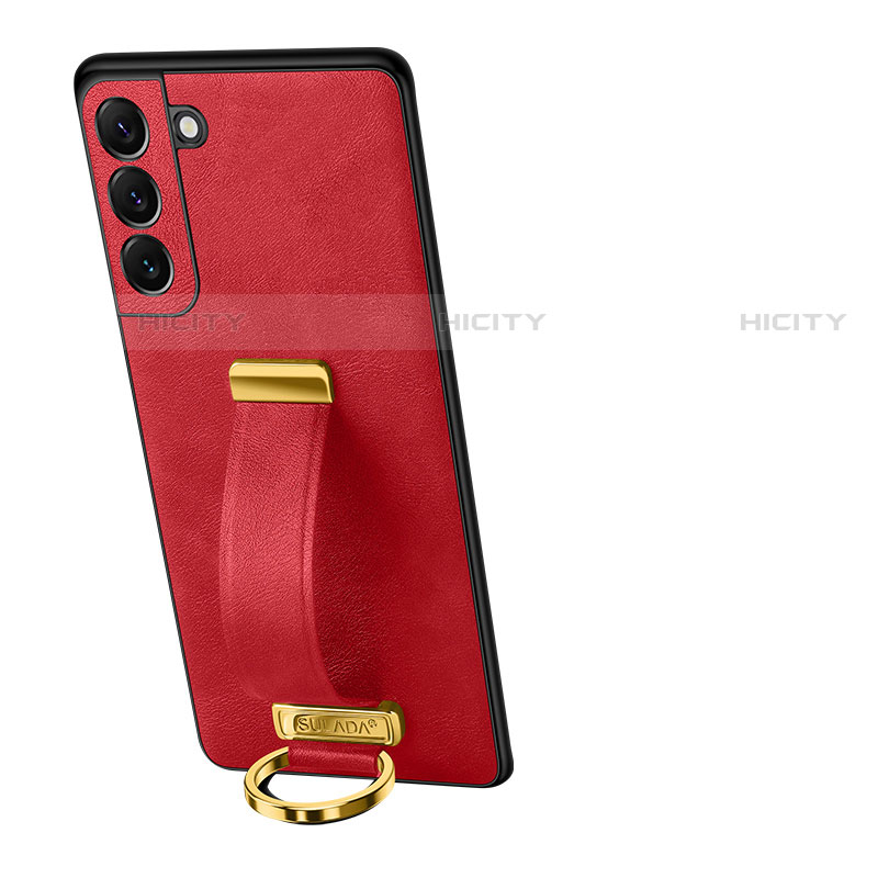 Coque Luxe Cuir Housse Etui S05 pour Samsung Galaxy S21 5G Rouge Plus