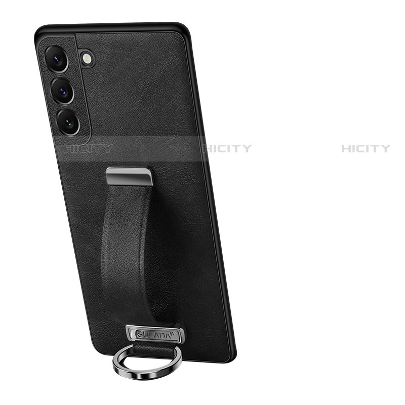 Coque Luxe Cuir Housse Etui S05 pour Samsung Galaxy S22 Plus 5G Noir Plus