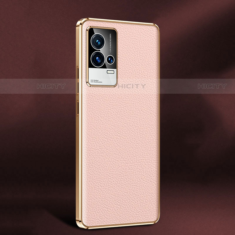 Coque Luxe Cuir Housse Etui S05 pour Vivo iQOO 8 5G Rose Plus